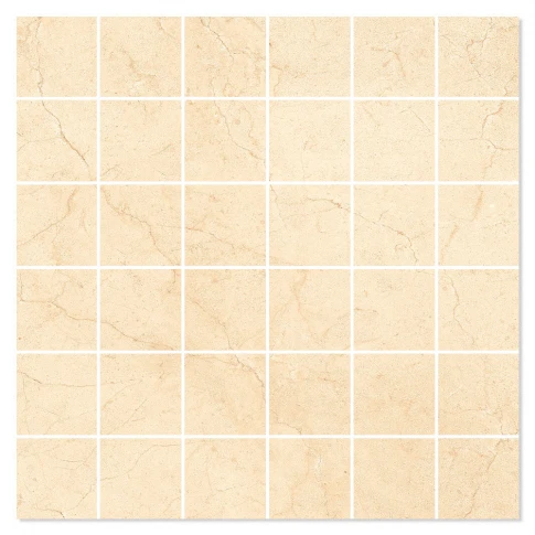 Marmor Mosaik Klinker Lucena Beige Polerad 30x30 (5x5) cm